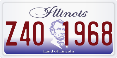 IL license plate Z401968