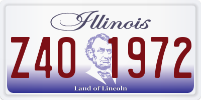 IL license plate Z401972