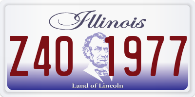 IL license plate Z401977