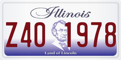 IL license plate Z401978