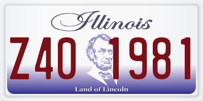 IL license plate Z401981