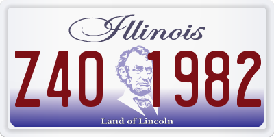 IL license plate Z401982