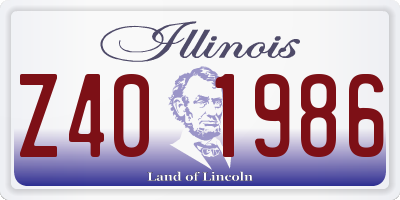IL license plate Z401986