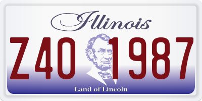 IL license plate Z401987