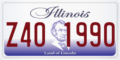 IL license plate Z401990