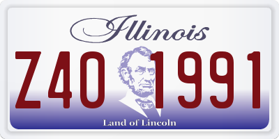 IL license plate Z401991