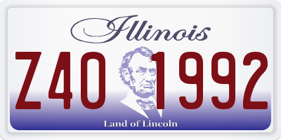 IL license plate Z401992