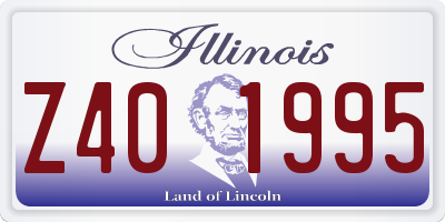 IL license plate Z401995