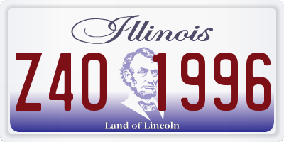 IL license plate Z401996