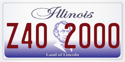 IL license plate Z402000