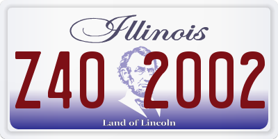 IL license plate Z402002
