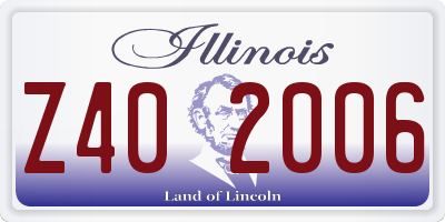 IL license plate Z402006
