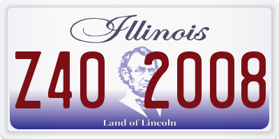 IL license plate Z402008