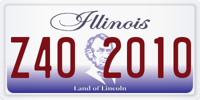IL license plate Z402010
