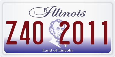 IL license plate Z402011