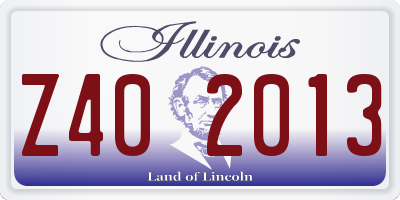 IL license plate Z402013