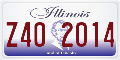 IL license plate Z402014
