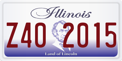IL license plate Z402015