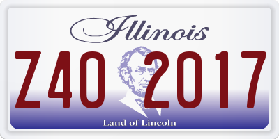 IL license plate Z402017