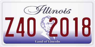 IL license plate Z402018