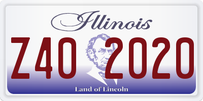 IL license plate Z402020