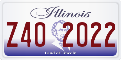 IL license plate Z402022