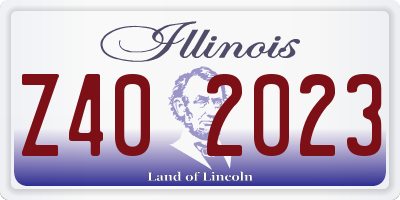 IL license plate Z402023