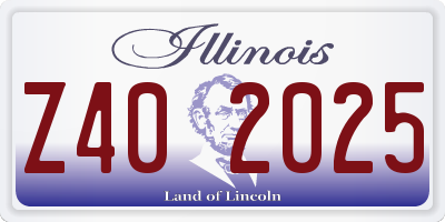 IL license plate Z402025