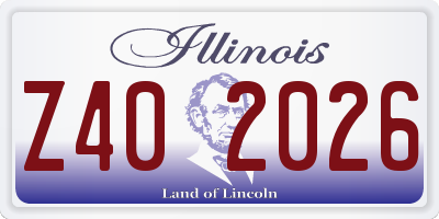 IL license plate Z402026