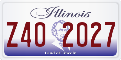 IL license plate Z402027