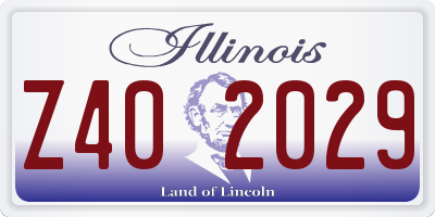 IL license plate Z402029