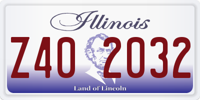 IL license plate Z402032