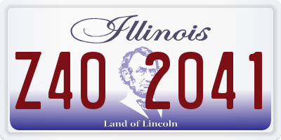 IL license plate Z402041