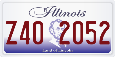 IL license plate Z402052