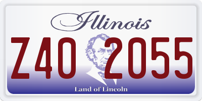 IL license plate Z402055