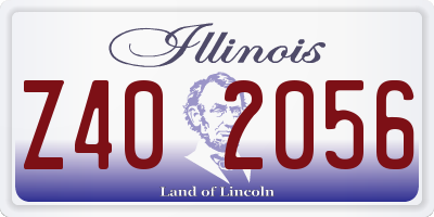 IL license plate Z402056