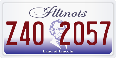 IL license plate Z402057