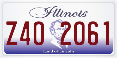 IL license plate Z402061