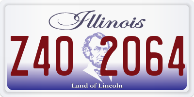 IL license plate Z402064