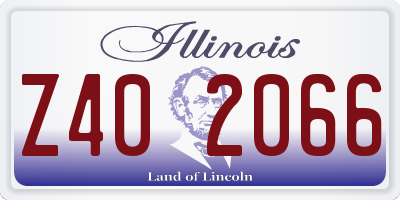 IL license plate Z402066