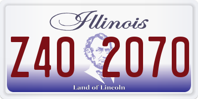 IL license plate Z402070