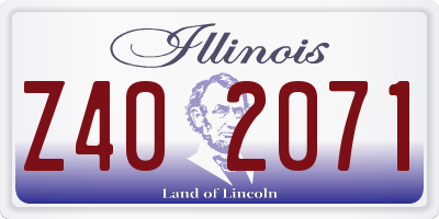 IL license plate Z402071