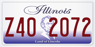 IL license plate Z402072