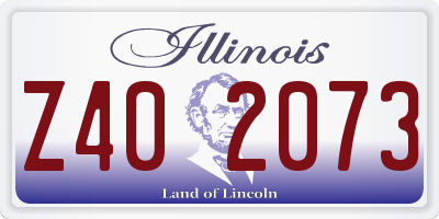 IL license plate Z402073
