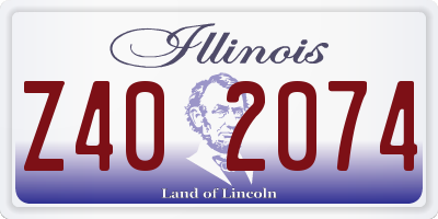 IL license plate Z402074