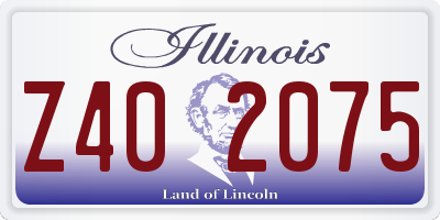 IL license plate Z402075