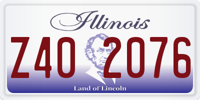 IL license plate Z402076