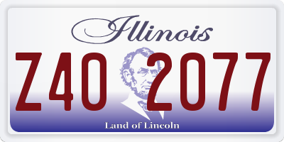 IL license plate Z402077