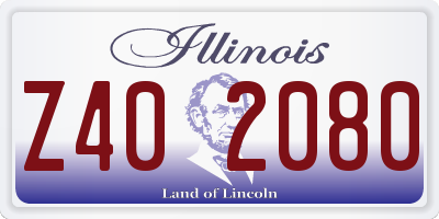 IL license plate Z402080