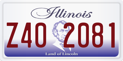 IL license plate Z402081